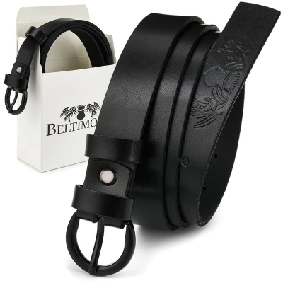Beltimore A65 Dámský kožený opasek 125 cm černý