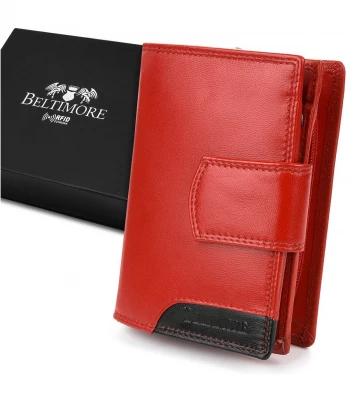 Beltimore 039 Dámská kožená peněženka RFiD červená