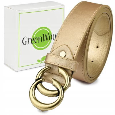 Greenwood C39 Dámský kožený opasek 115 cm zlatý