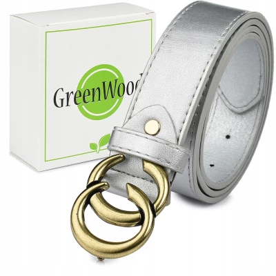 Greenwood C39 Dámský kožený opasek 115 cm stříbrný