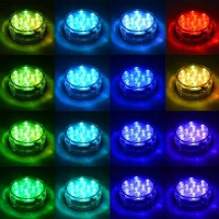 ISO Vodotěsné LED RGB osvětlení s dálkovým ovladačem 2 ks