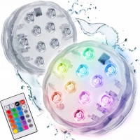 ISO Vodotěsné LED RGB osvětlení s dálkovým ovladačem 2 ks