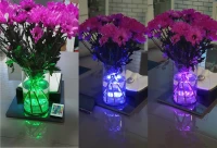 ISO Vodotěsné LED RGB osvětlení s dálkovým ovladačem 2 ks