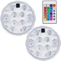 ISO Vodotěsné LED RGB osvětlení s dálkovým ovladačem 2 ks
