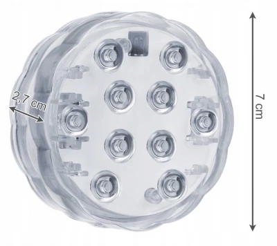 ISO Vodotěsné LED RGB osvětlení s dálkovým ovladačem 2 ks