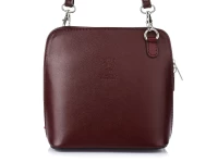 Vera Pelle K03 Dámská kožená crossbody kabelka vínová