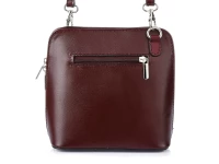 Vera Pelle K03 Dámská kožená crossbody kabelka vínová