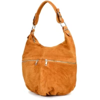 Vera Pelle K51 Dámská semišová kabelka camel