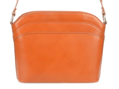 Vera Pelle 696 Dámska kožená crossbody kabelka camel