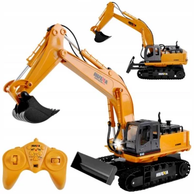 KIK HUINA 1510 RC Bagr s kovovou lžící 11CH, 2,4GHz 1:16