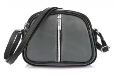 Vera Pelle K53 Dámska kožená crossbody kabelka šedá