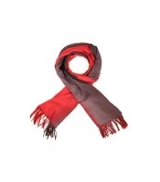 Versoli D05 Dámska šál so strapcami 180 cm červeno hnedá