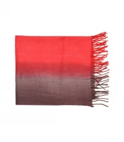 Versoli D05 Dámska šál so strapcami 180 cm červeno hnedá