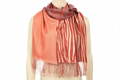 Versoli D39 Dámska šál so strapcami 180 cm oranžová