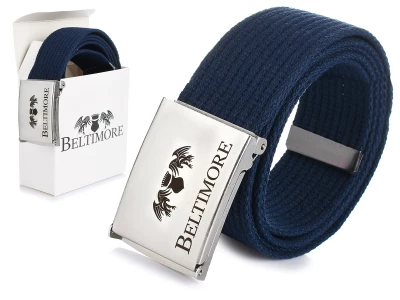 Beltimore F79 Pánský textilní opasek 125 cm modrý