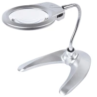 Verk 09010 Stolná lupa s podstavcom 2 x LED