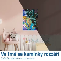 GFT Diamantové malování svítící ve tmě - kočka