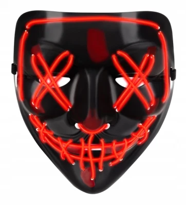 Malatec Desivá svietiace maska ​​čierno červená