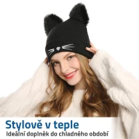 GFT Kočičí čepice - černá