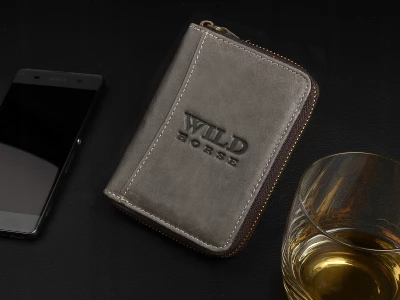 Wild Horse G71 Pánska kožená peňaženka RFID šedá