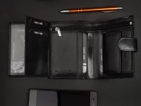 Pierre Andreus W78 Pánska kožená peňaženka RFID čierna