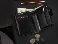 Pierre Andreus W78 Pánska kožená peňaženka RFID čierna