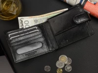 Pierre Andreus W80 Pánska kožená peňaženka RFID čierna