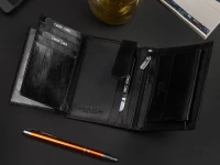 Pierre Andreus W70 Pánska kožená peňaženka RFID čierna