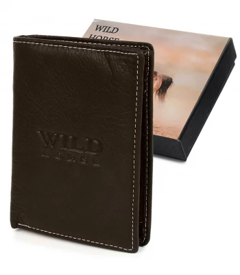 Wild Horse I45 Pánska kožená peňaženka RFID tmavo hnedá