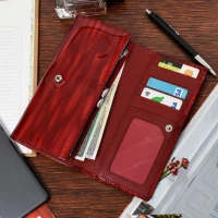 Alessandro Paoli Z20 Dámska kožená peňaženka RFID červená