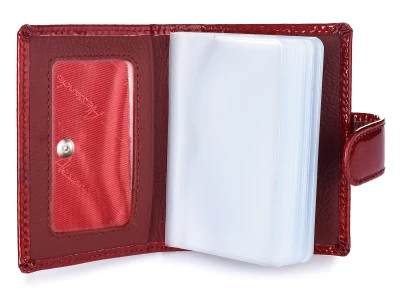 Alessandro Paoli G33 Kožené púzdro na doklady, karty a vizitky červenej