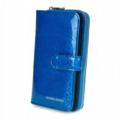 Alessandro Paoli G54 Dámska kožená peňaženka RFID modrá