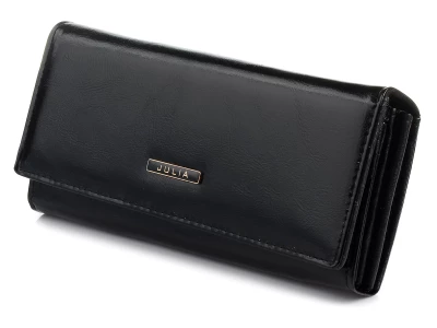 Julia Rosso U66 Dámska kožená peňaženka čierna