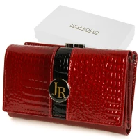 Julia Rosso T77 Dámska kožená peňaženka RFID červená