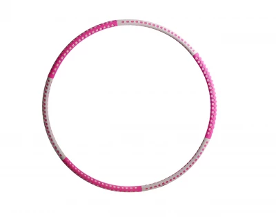 KIK KX5772 Masážny obruč Hula hoop 85 cm ružovošedá