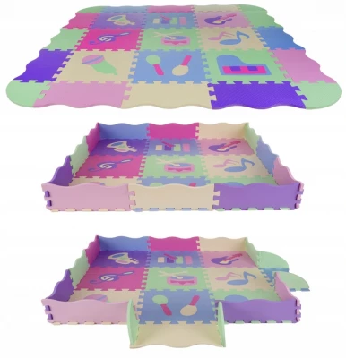 ISO Kontrastní pěnové puzzle 30 x 30 cm, 25 ks barevné