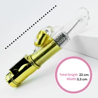 Sensual W10-1 Rotačný vibrátor, 36 vibrácií, 7 režimov, 22 cm zlatá