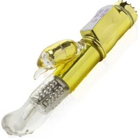 Sensual W10-1 Rotačný vibrátor, 36 vibrácií, 7 režimov, 22 cm zlatá