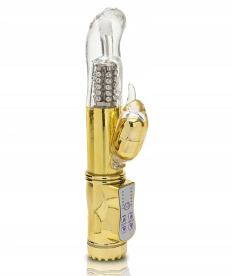 Sensual W10-1 Rotačný vibrátor, 36 vibrácií, 7 režimov, 22 cm zlatá