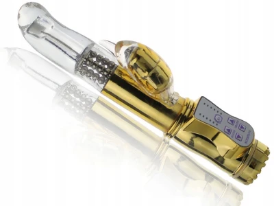 Sensual W10-1 Rotačný vibrátor, 36 vibrácií, 7 režimov, 22 cm zlatá