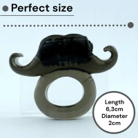 Sensual Vibrační kroužek knír, černá