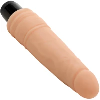 Sensual Vibrační Dildo 19 cm, béžový