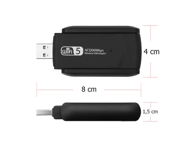 Verk 06195 Adapter WIFI na USB 1200Mbps DUAL
