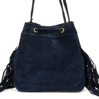 Beltimore W03 Dámská semišová kabelka tmavě modrá