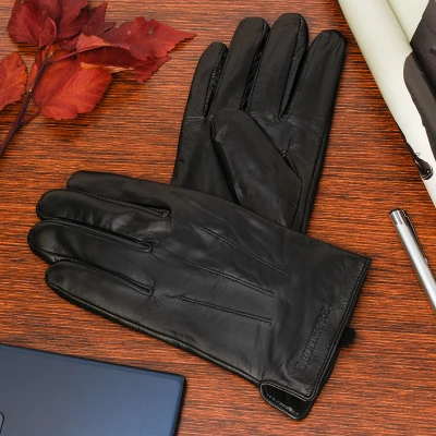 Beltimore K32 Pánské kožené rukavice zateplené černé S/M