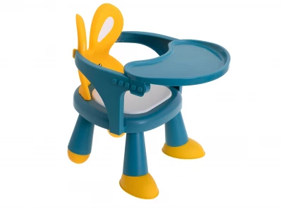 KIK KX5846 Dětská židlička na krmení modro žlutá