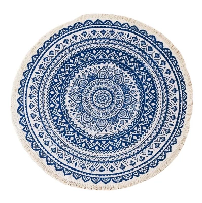 APT AG491F Dekorativní kulatý Boho koberec 90 cm