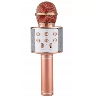 Pronett XA042 Karaoke bluetooth mikrofon světle růžový
