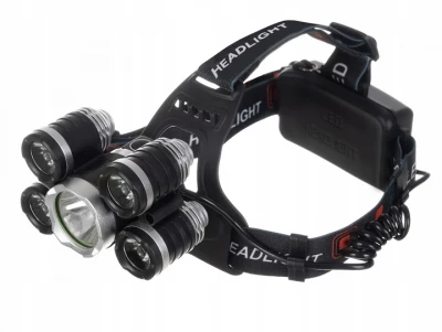 Pronett 0112 Čelovka LED ZOOM 5 x LED T6 CREE