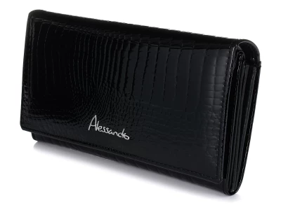 Alessandro Paoli G13 Dámska kožená peňaženka čierna